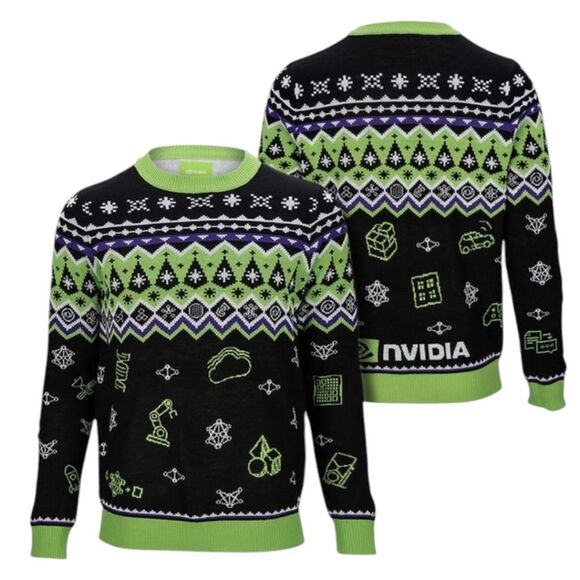 RARE Limited Edition NVIDIA Holiday Knit Sweater Ugly Christmas PC Gamer XS/S